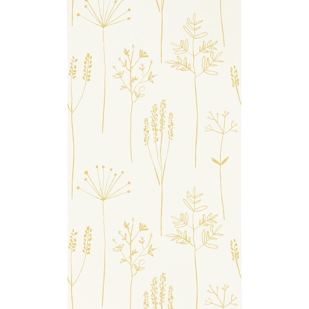 Stipa Leaf Wallpaper 112021 by Scion in Honey Yellow